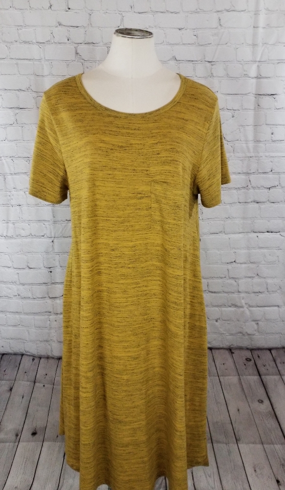⭐️4/$20 Lularoe Carly Mustard with Black Heathering